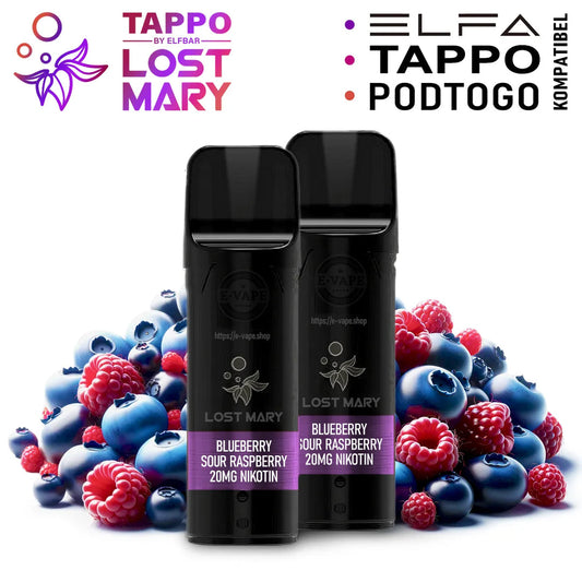 ElfBar ELFA - Blueberry Sour Rapserry TAPPO Pods 2er Pack